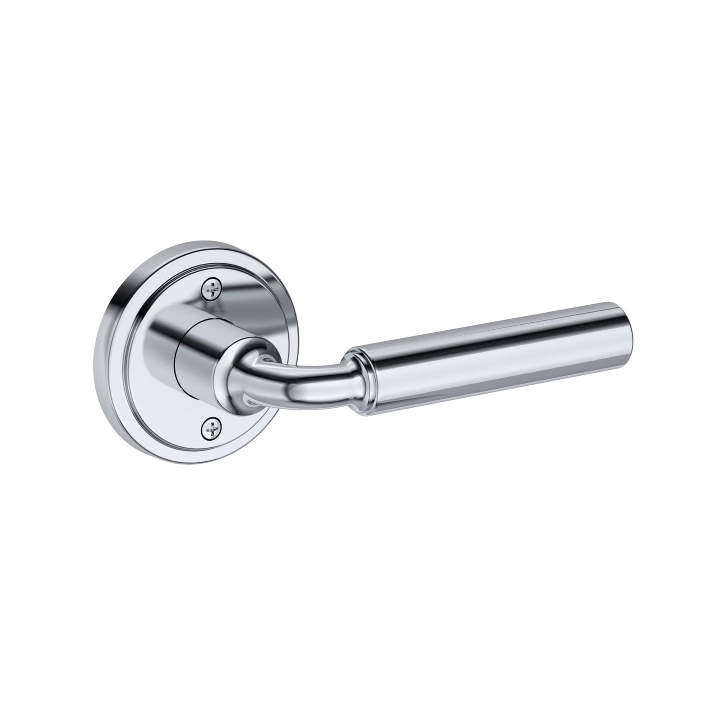 Baldwin Reserve La Conner Lever, Stepped Round Rose, Polished Chrome