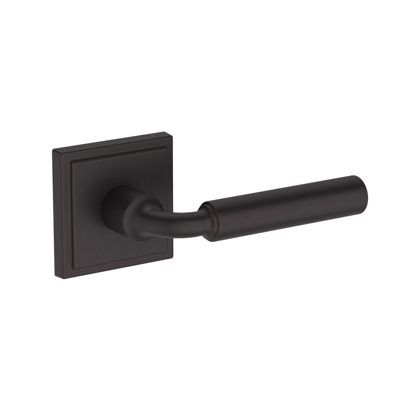 Baldwin Reserve La Conner Lever, Stepped Square Rose, Venetian Bronze