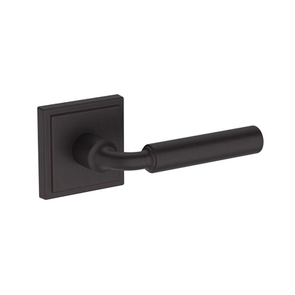 Baldwin Reserve La Conner Lever, Stepped Square Rose, Venetian Bronze