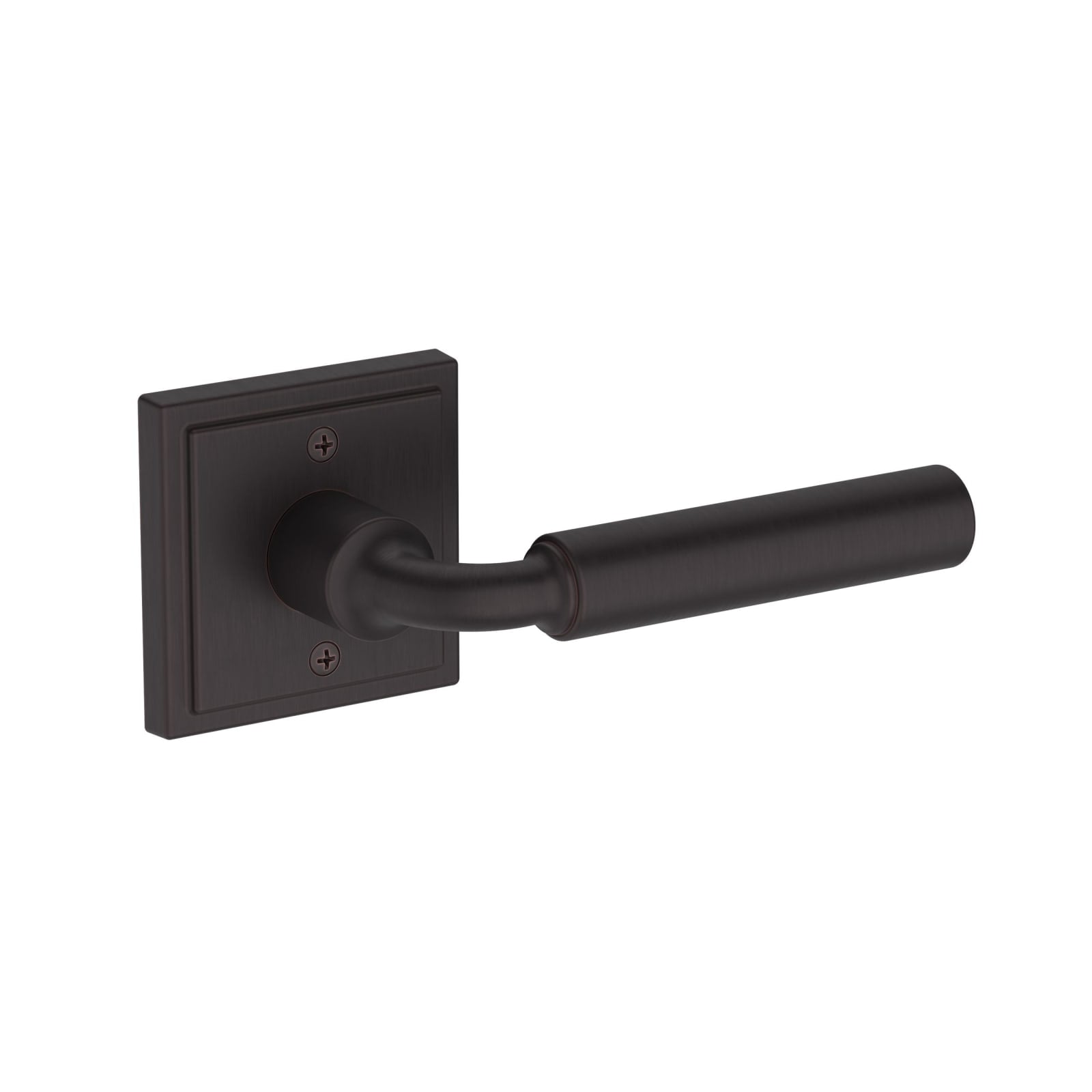 Baldwin Reserve La Conner Lever, Stepped Square Rose, Venetian Bronze