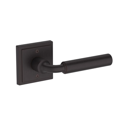 Baldwin Reserve La Conner Lever, Stepped Square Rose, Venetian Bronze