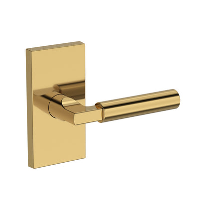Baldwin Reserve Lake Forest Lever, Contemporary 5" Rose, Lifetime (PVD) Polished Brass