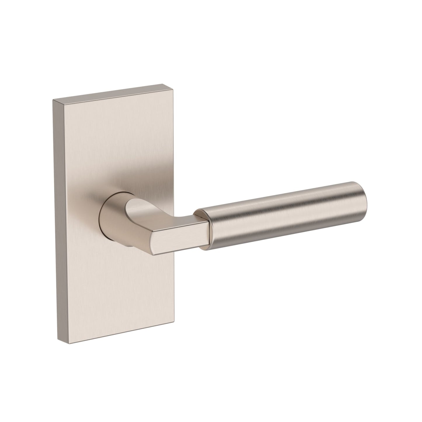 Baldwin Reserve Lake Forest Lever, Contemporary 5" Rose, Satin Nickel