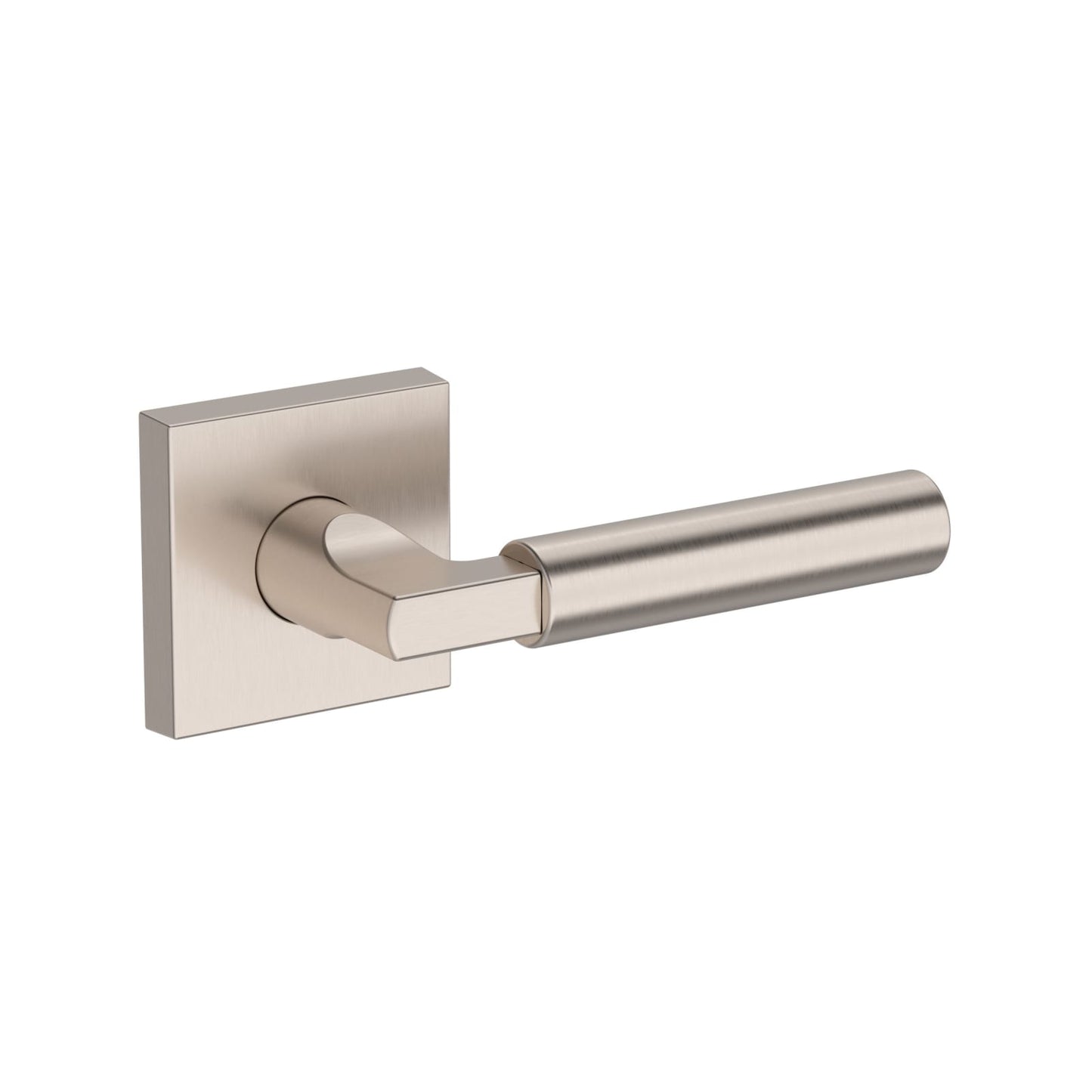 Baldwin Reserve Lake Forest Lever, Contemporary Square Rose, Satin Nickel