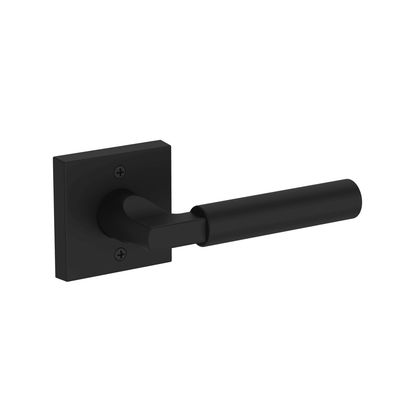Baldwin Reserve Lake Forest Lever, Contemporary Square Rose, Satin Black