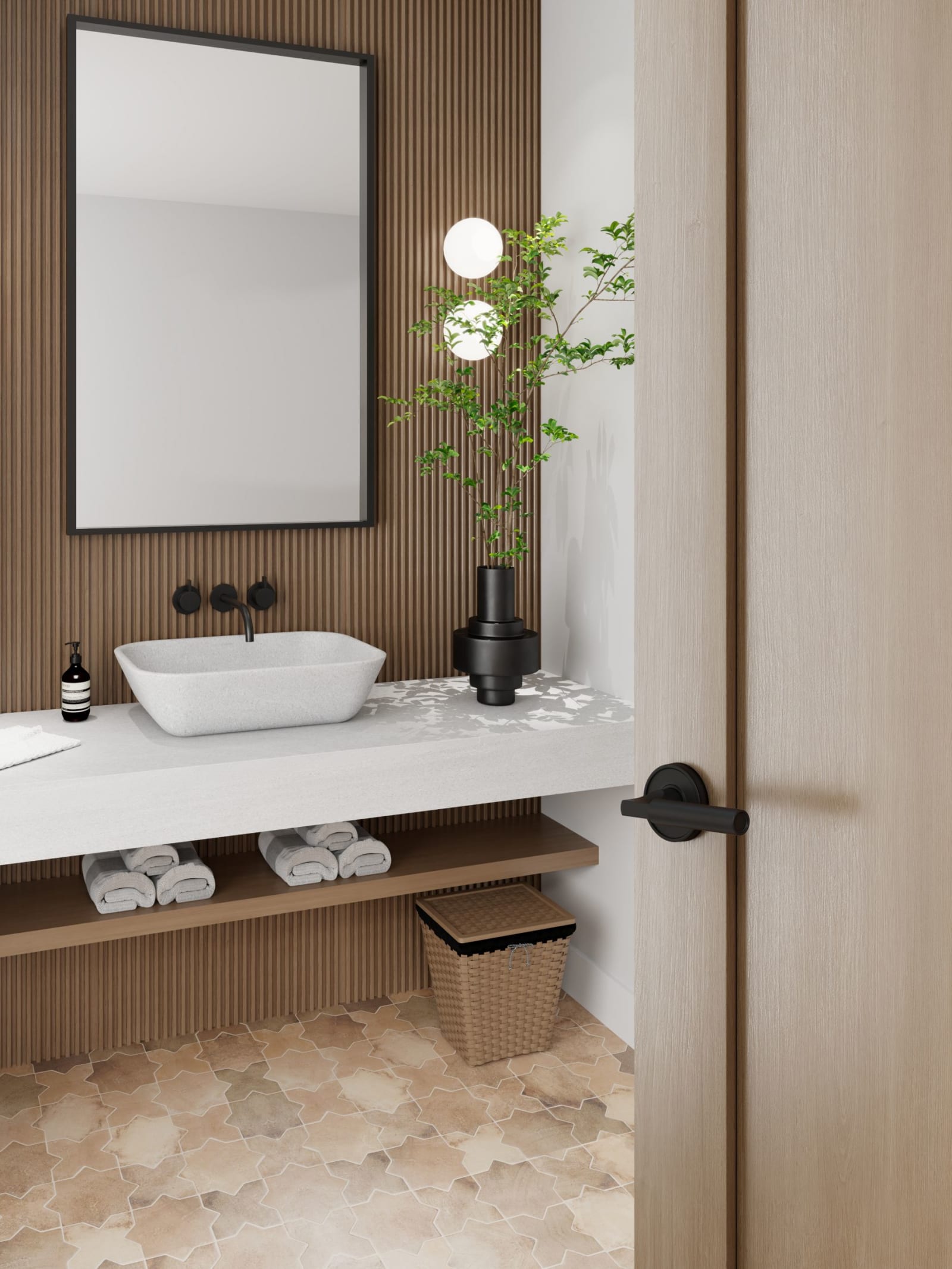Baldwin Reserve Lake Forest Lever, Recessed Round Rose, Satin Black