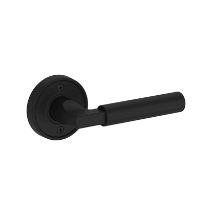 Baldwin Reserve Lake Forest Lever, Recessed Round Rose, Satin Black