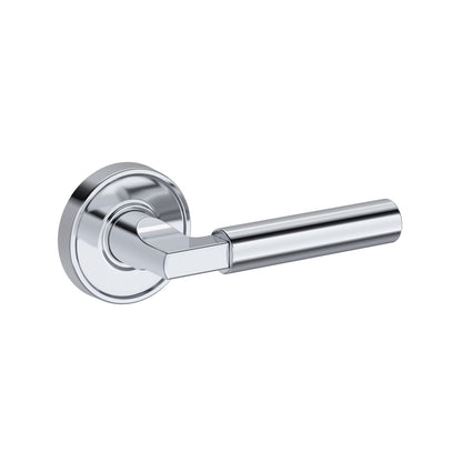 Baldwin Reserve Lake Forest Lever, Recessed Round Rose, Polished Chrome