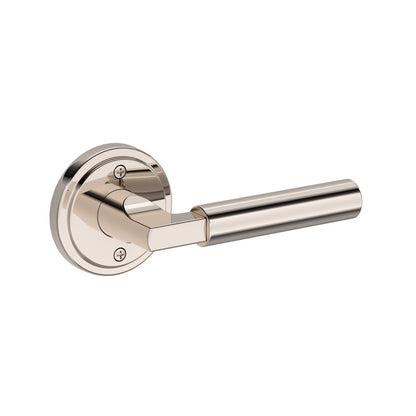 Baldwin Reserve Lake Forest Lever, Stepped Round Rose, Lifetime (PVD) Polished Nickel