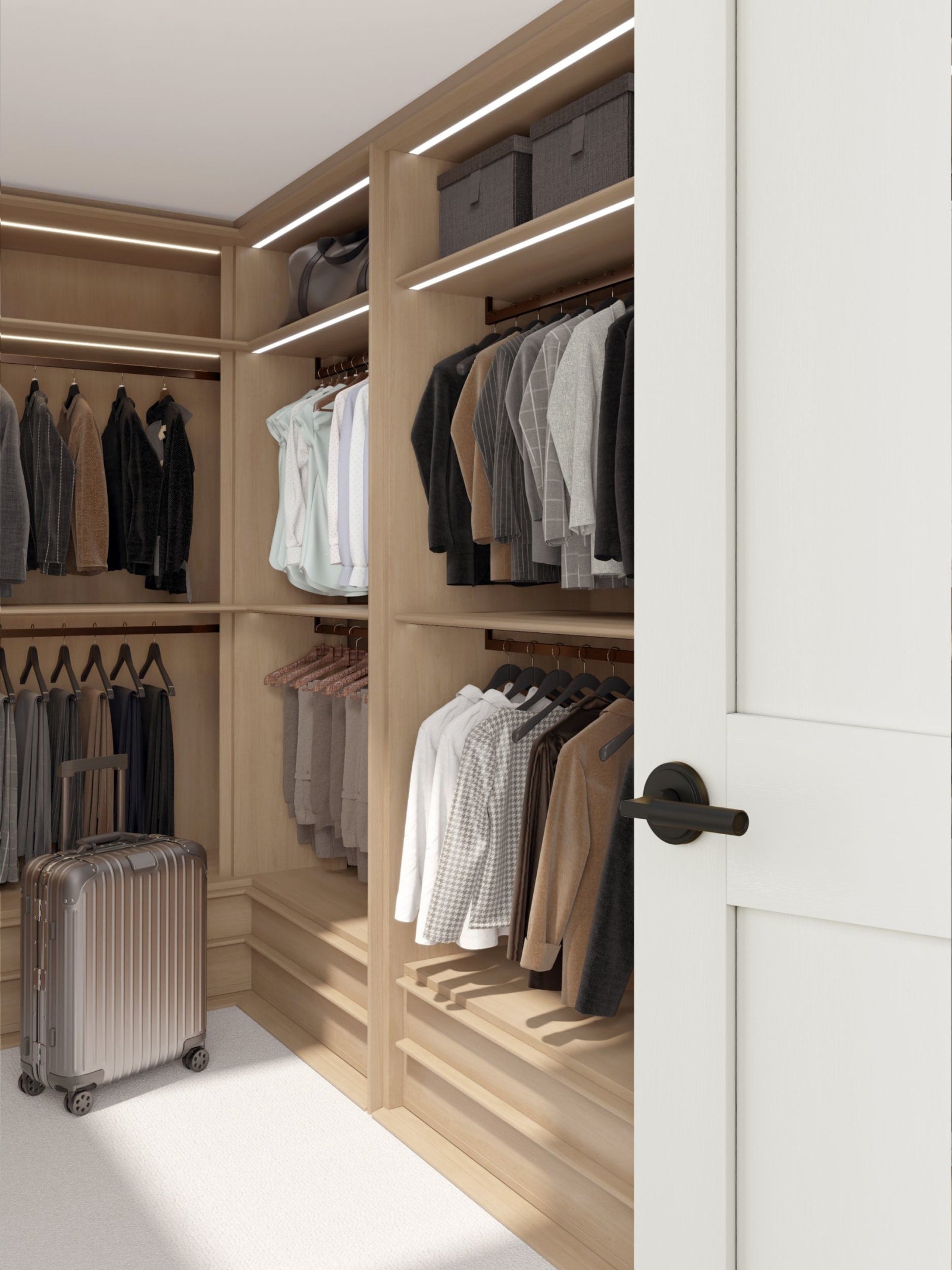 Baldwin Reserve Lake Forest Lever, Stepped Round Rose, Satin Black