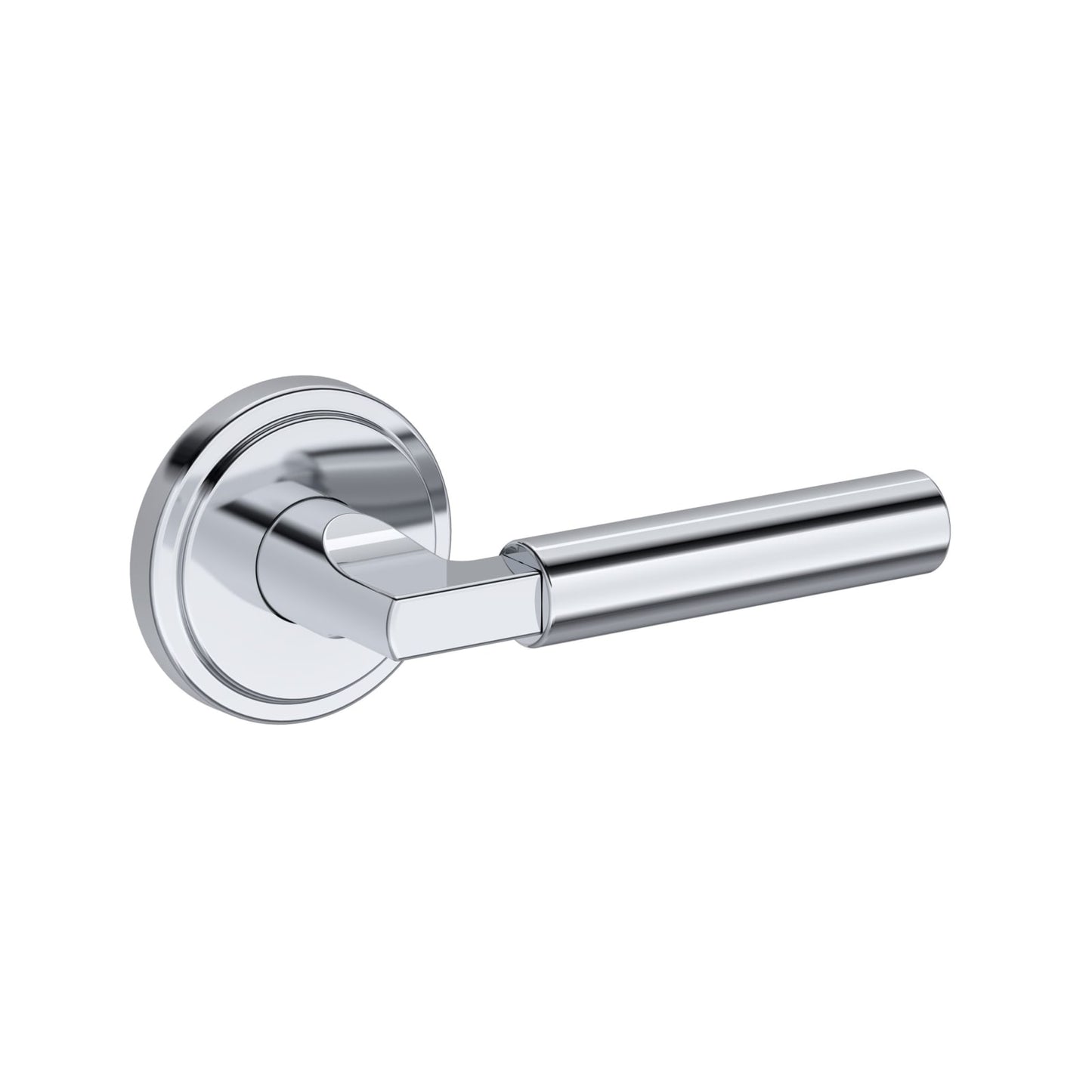 Baldwin Reserve Lake Forest Lever, Stepped Round Rose, Polished Chrome