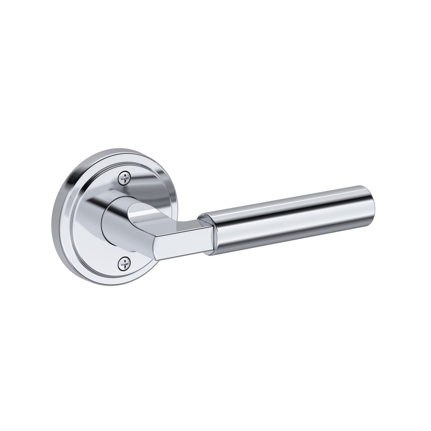 Baldwin Reserve Lake Forest Lever, Stepped Round Rose, Polished Chrome