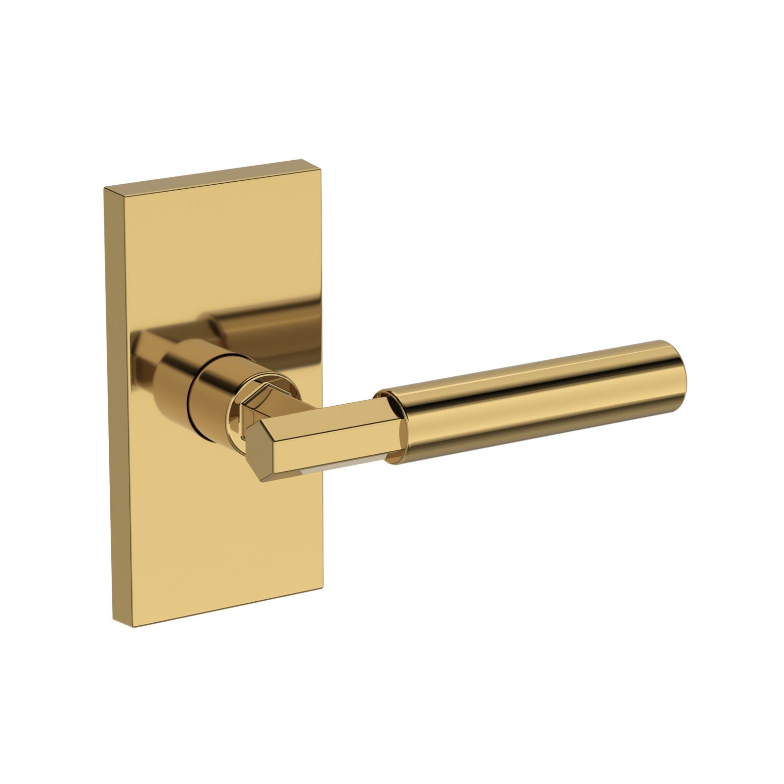 Baldwin Reserve Riddling Lever, Contemporary 5" Rose, Lifetime (PVD) Polished Brass