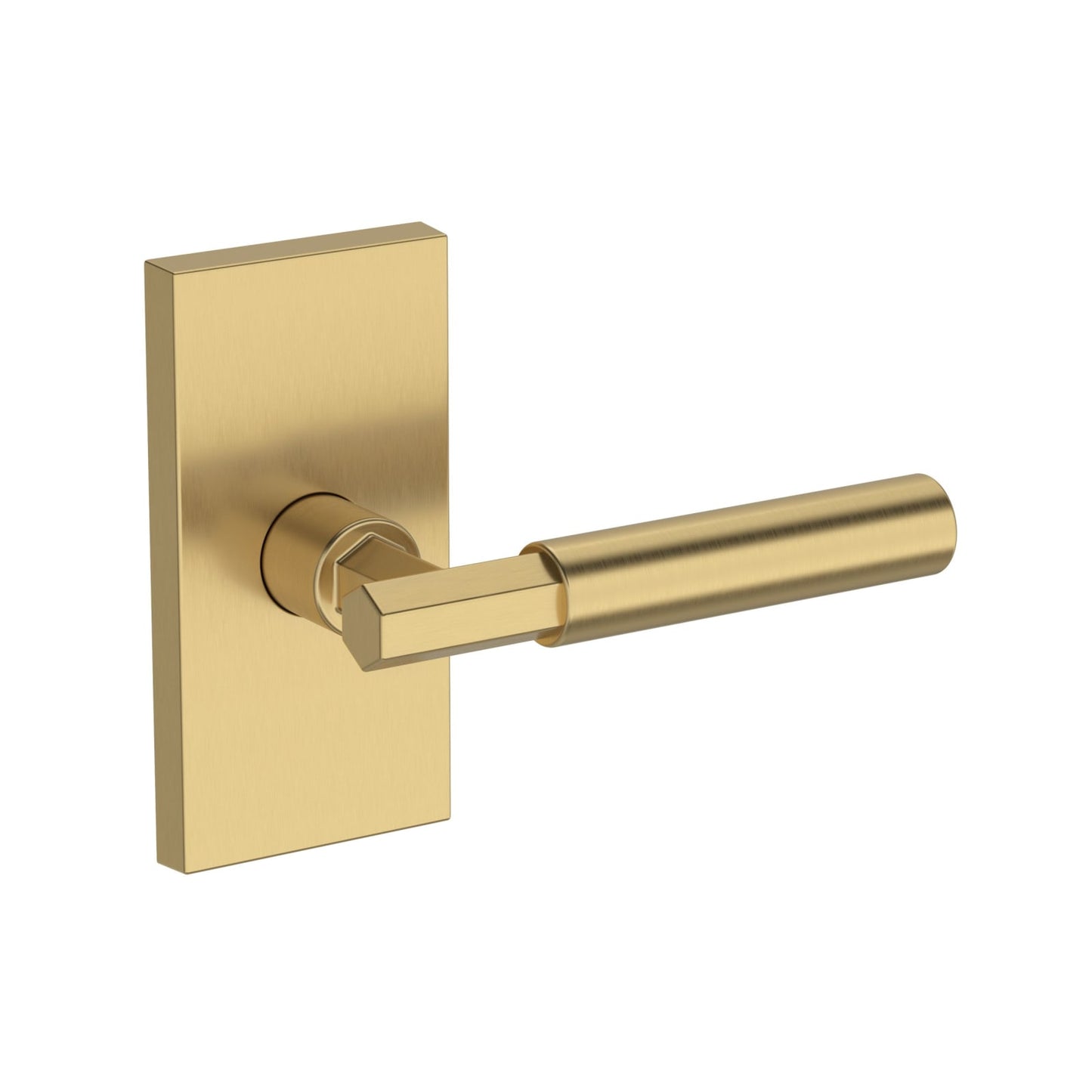 Baldwin Reserve Riddling Lever, Contemporary 5" Rose, Lifetime (PVD) Satin Brass