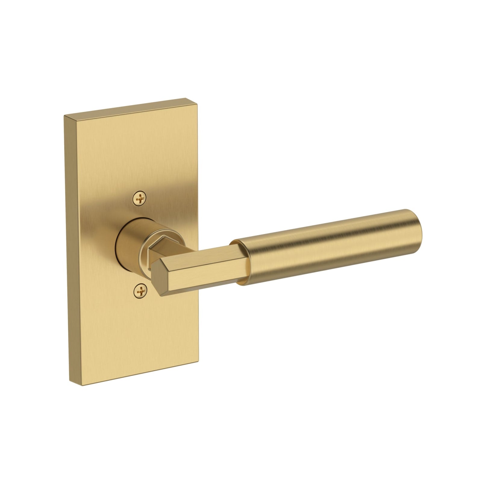 Baldwin Reserve Riddling Lever, Contemporary 5" Rose, Lifetime (PVD) Satin Brass