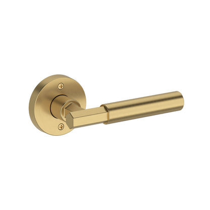 Baldwin Reserve Riddling Lever, Contemporary Round Rose, Lifetime (PVD) Satin Brass
