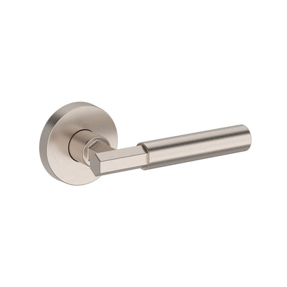 Baldwin Reserve Riddling Lever, Contemporary Round Rose, Satin Nickel