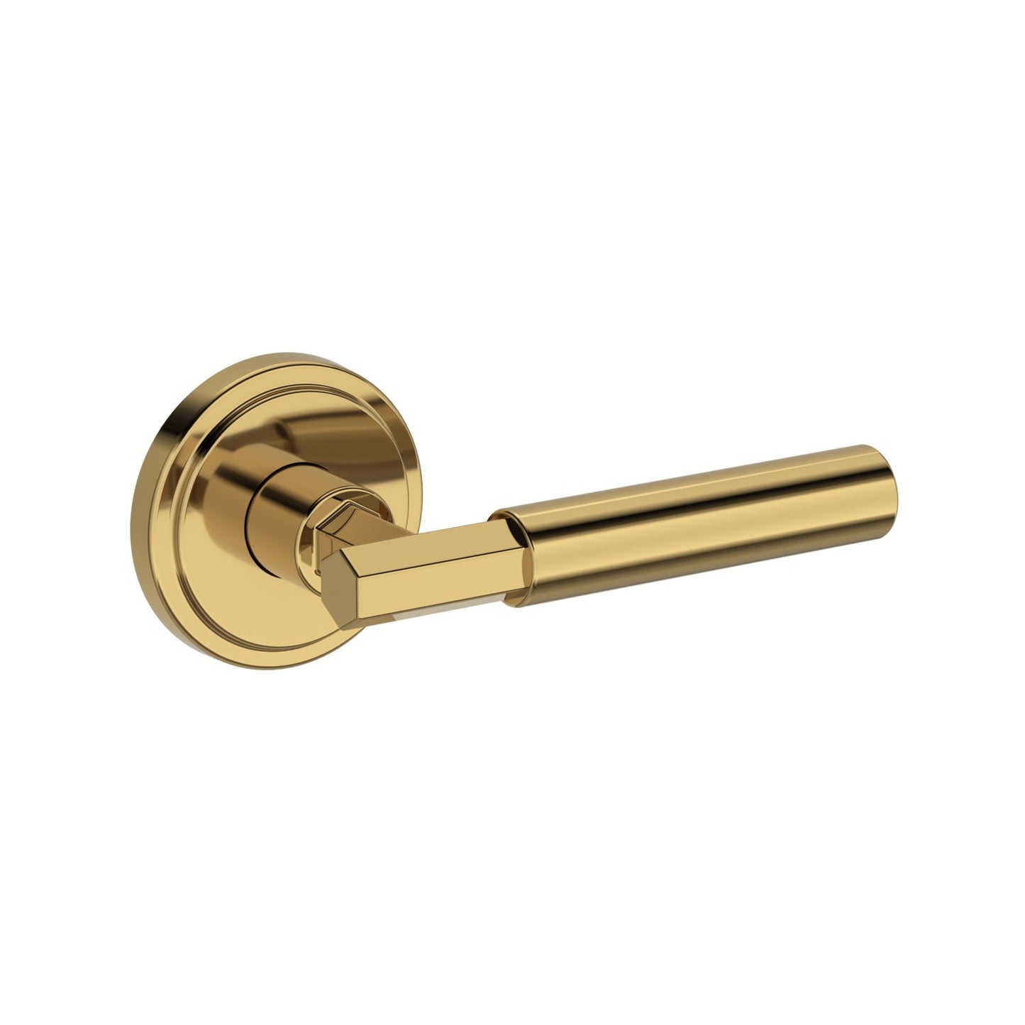 Baldwin Reserve Riddling Lever, Stepped Round Rose, Lifetime (PVD) Polished Brass