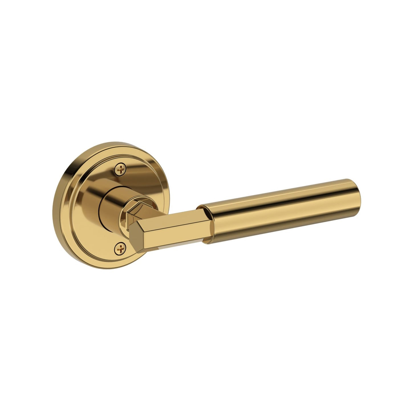Baldwin Reserve Riddling Lever, Stepped Round Rose, Lifetime (PVD) Polished Brass