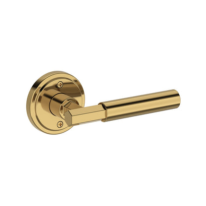 Baldwin Reserve Riddling Lever, Stepped Round Rose, Lifetime (PVD) Polished Brass