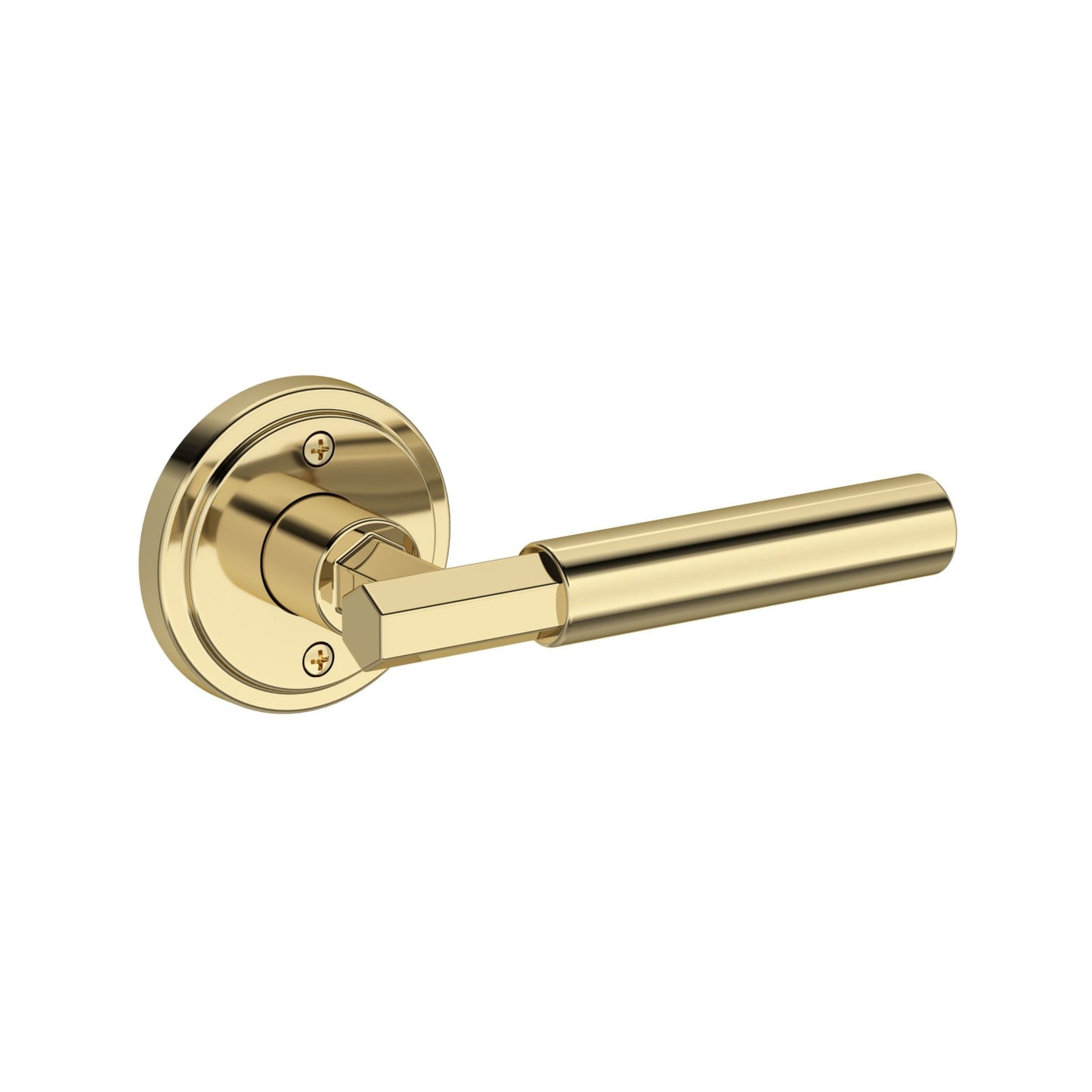 Baldwin Reserve Riddling Lever, Stepped Round Rose, Non-lacquered Brass