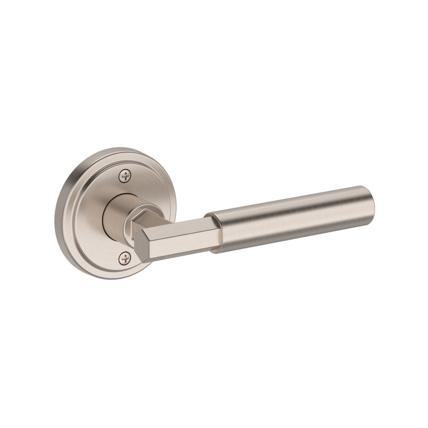 Baldwin Reserve Riddling Lever, Stepped Round Rose, Satin Nickel