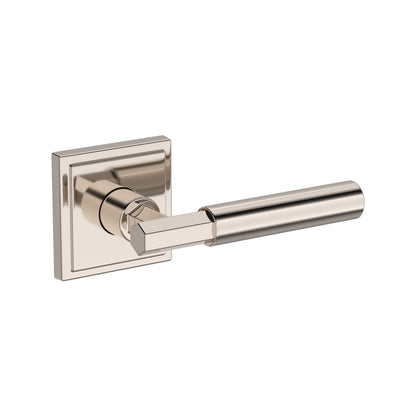 Baldwin Reserve Riddling Lever, Stepped Square Rose, Lifetime (PVD) Polished Nickel