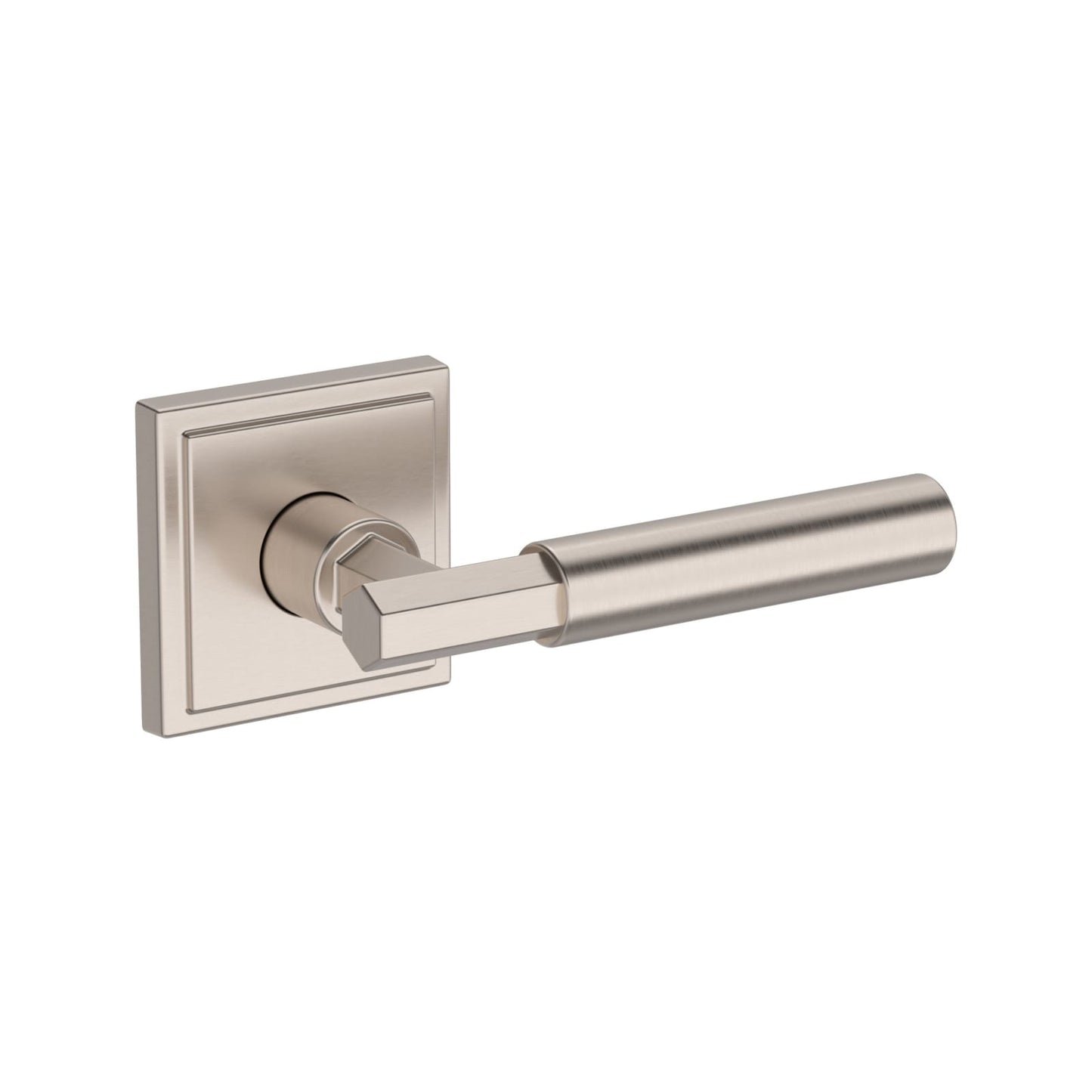 Baldwin Reserve Riddling Lever, Stepped Square Rose, Satin Nickel