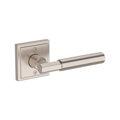 Baldwin Reserve Riddling Lever, Stepped Square Rose, Satin Nickel
