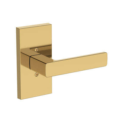 Baldwin Reserve Sharpewood Lever, Contemporary 5" Rose, Lifetime (PVD) Polished Brass