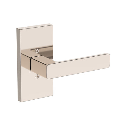 Baldwin Reserve Sharpewood Lever, Contemporary 5" Rose, Lifetime (PVD) Polished Nickel