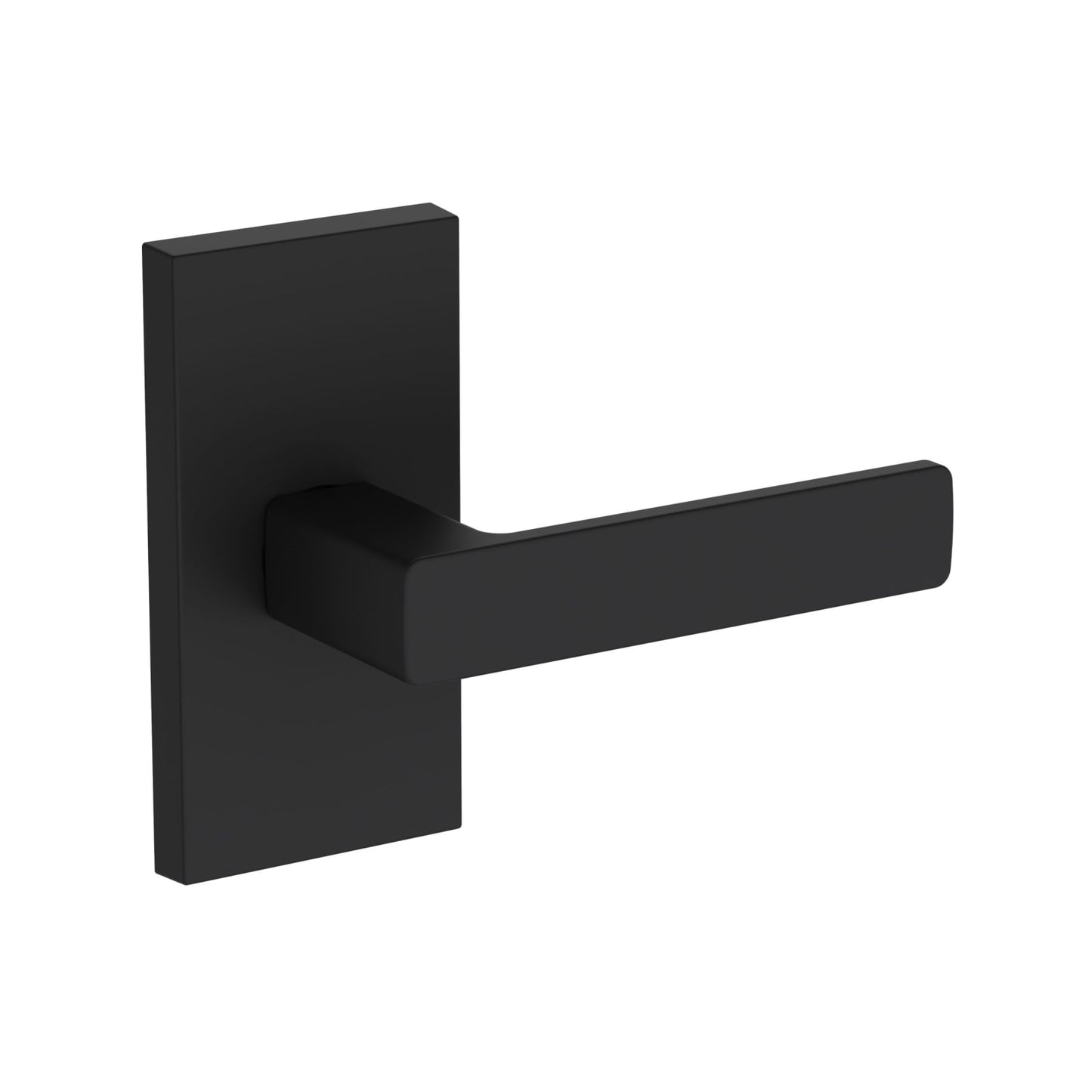 Baldwin Reserve Sharpewood Lever, Contemporary 5" Rose, Satin Black