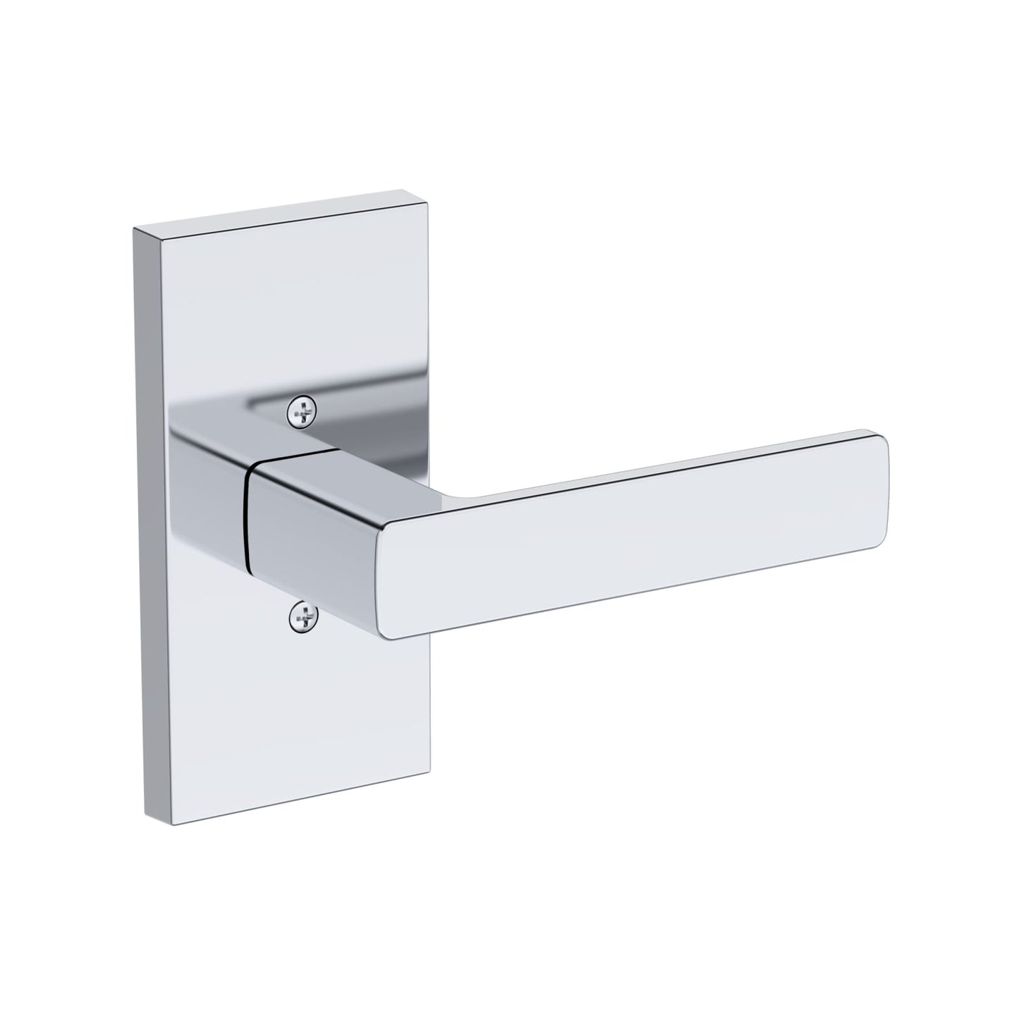 Baldwin Reserve Sharpewood Lever, Contemporary 5" Rose, Polished Chrome