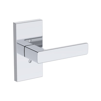 Baldwin Reserve Sharpewood Lever, Contemporary 5" Rose, Polished Chrome