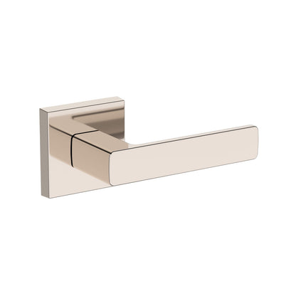 Baldwin Reserve Sharpewood Lever, Contemporary Square Rose, Lifetime (PVD) Polished Nickel