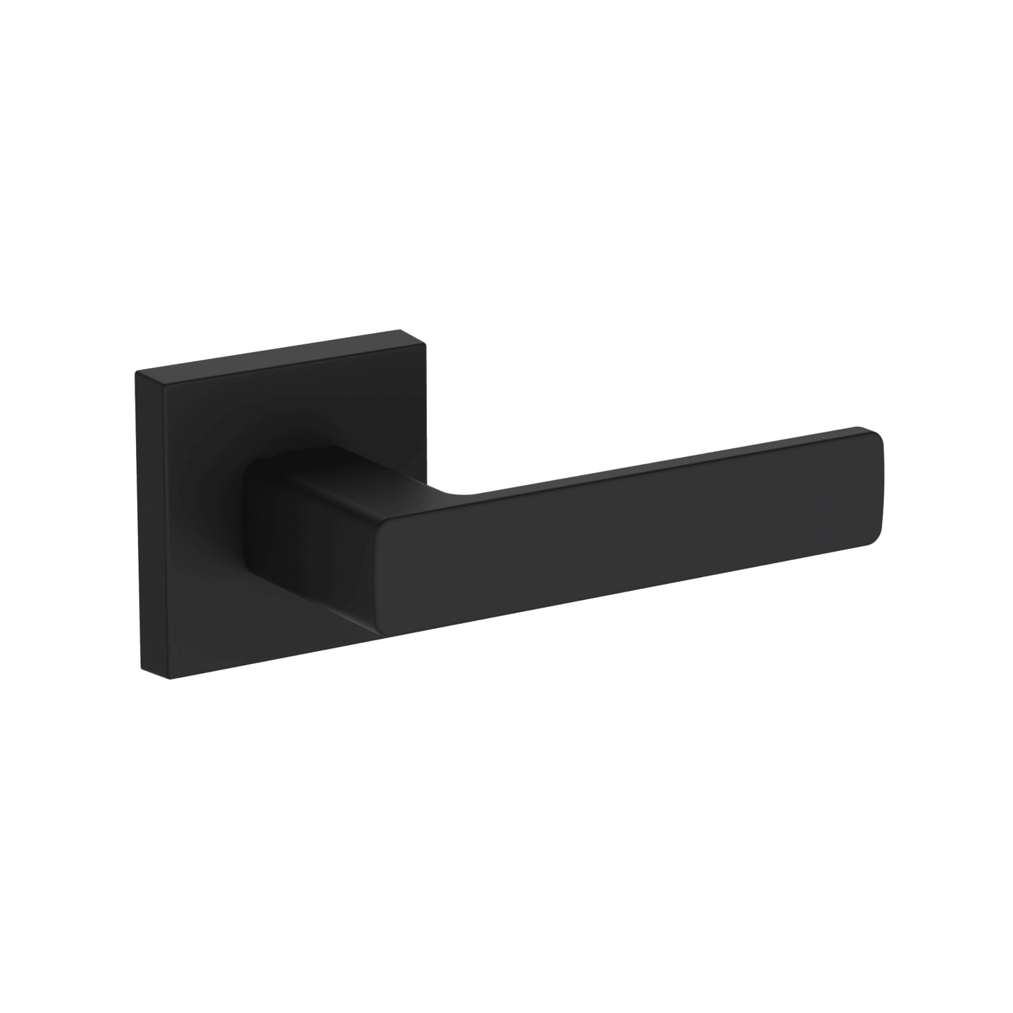 Baldwin Reserve Sharpewood Lever, Contemporary Square Rose, Satin Black