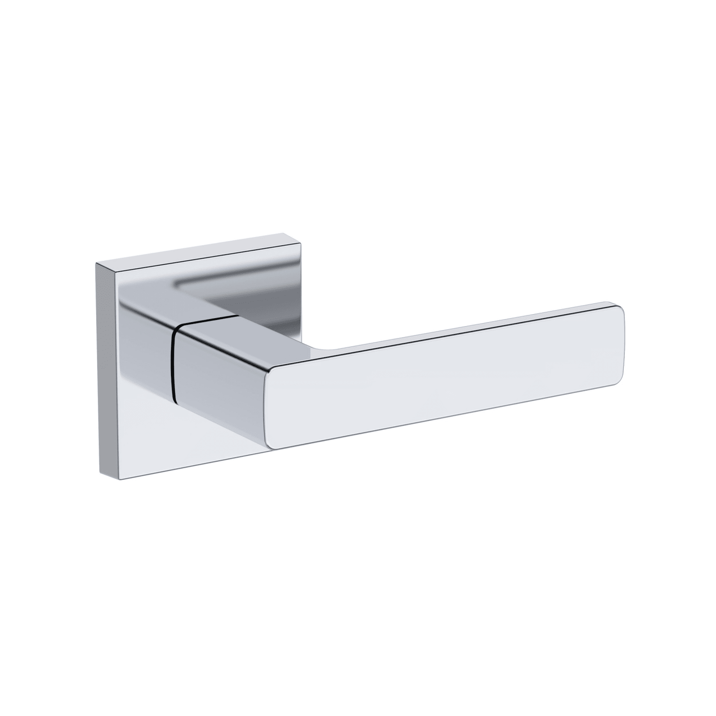 Baldwin Reserve Sharpewood Lever, Contemporary Square Rose, Polished Chrome
