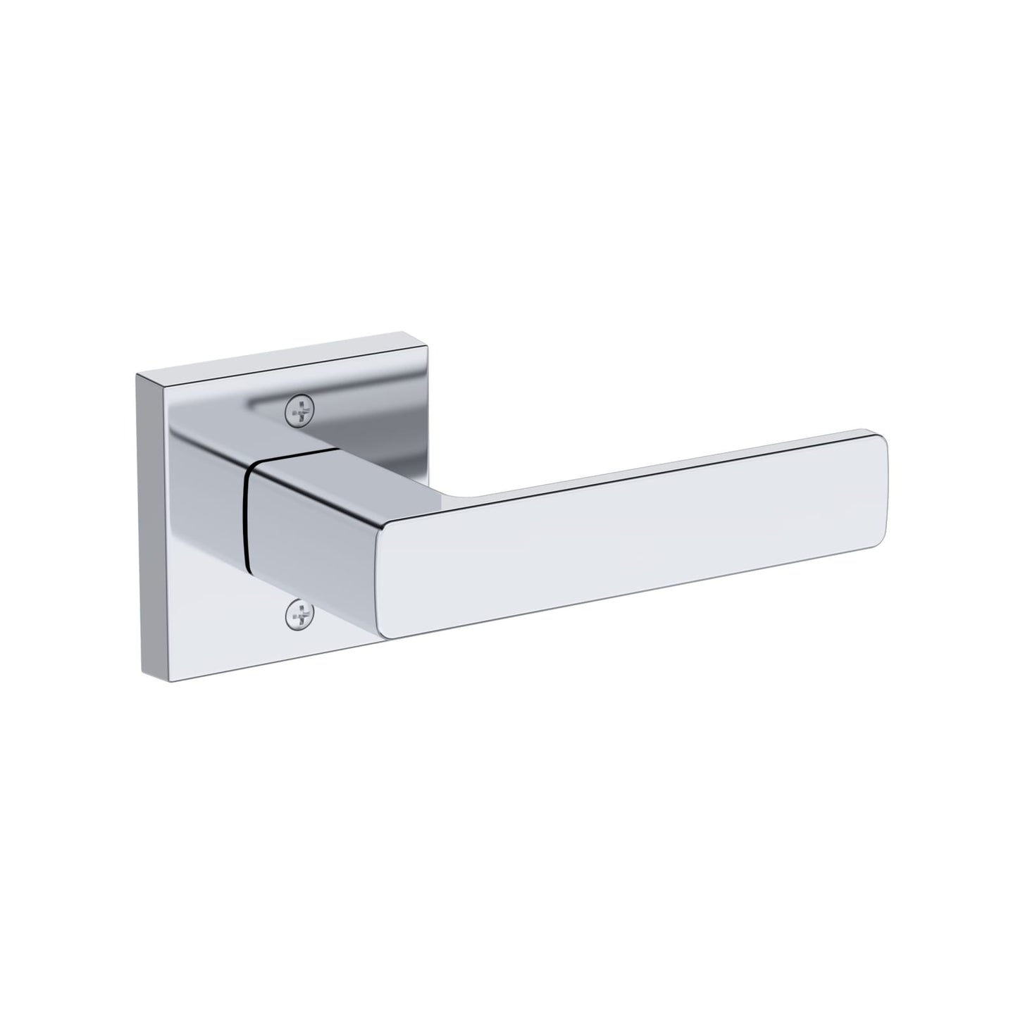 Baldwin Reserve Sharpewood Lever, Contemporary Square Rose, Polished Chrome