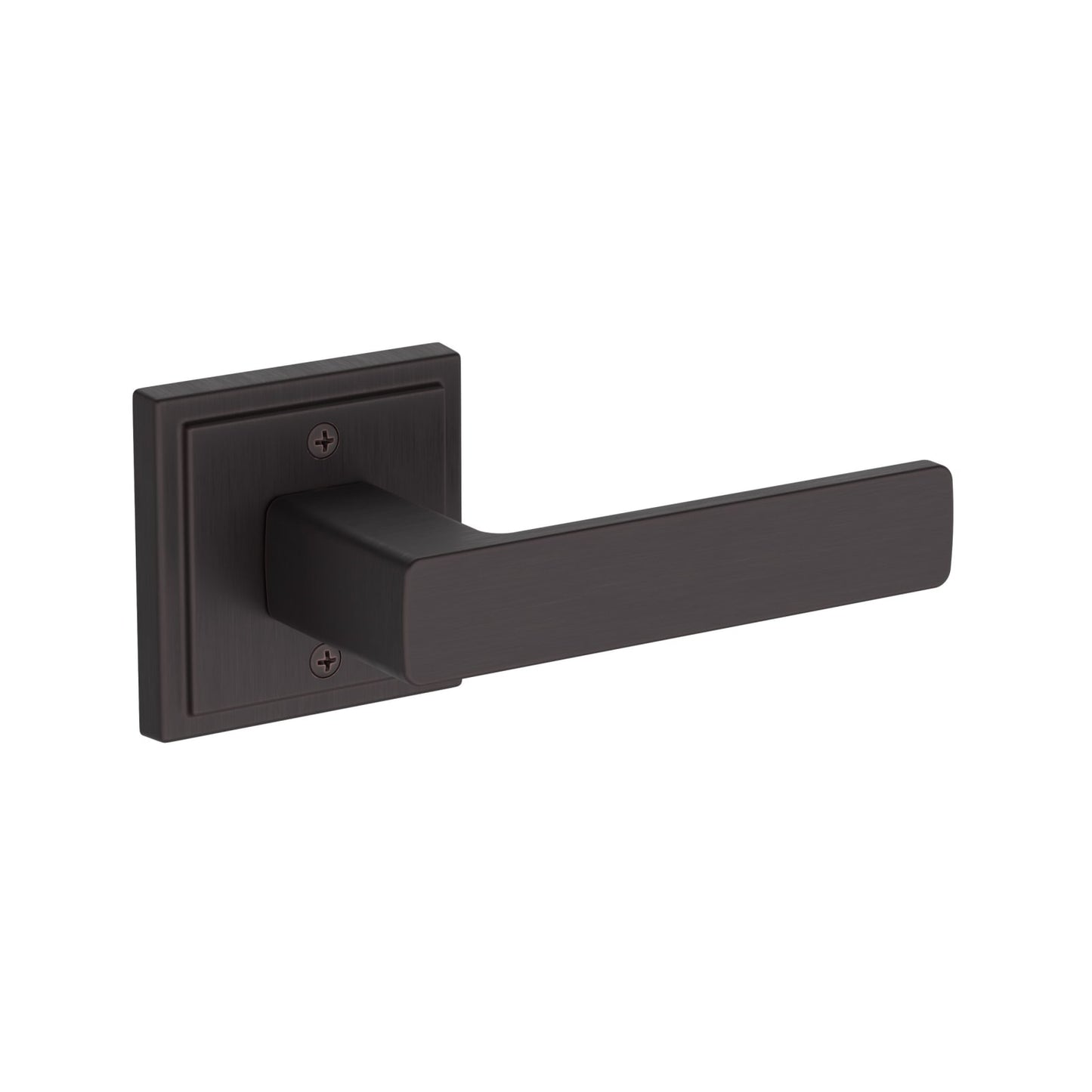 Baldwin Reserve Sharpewood Lever, Stepped Square Rose, Venetian Bronze