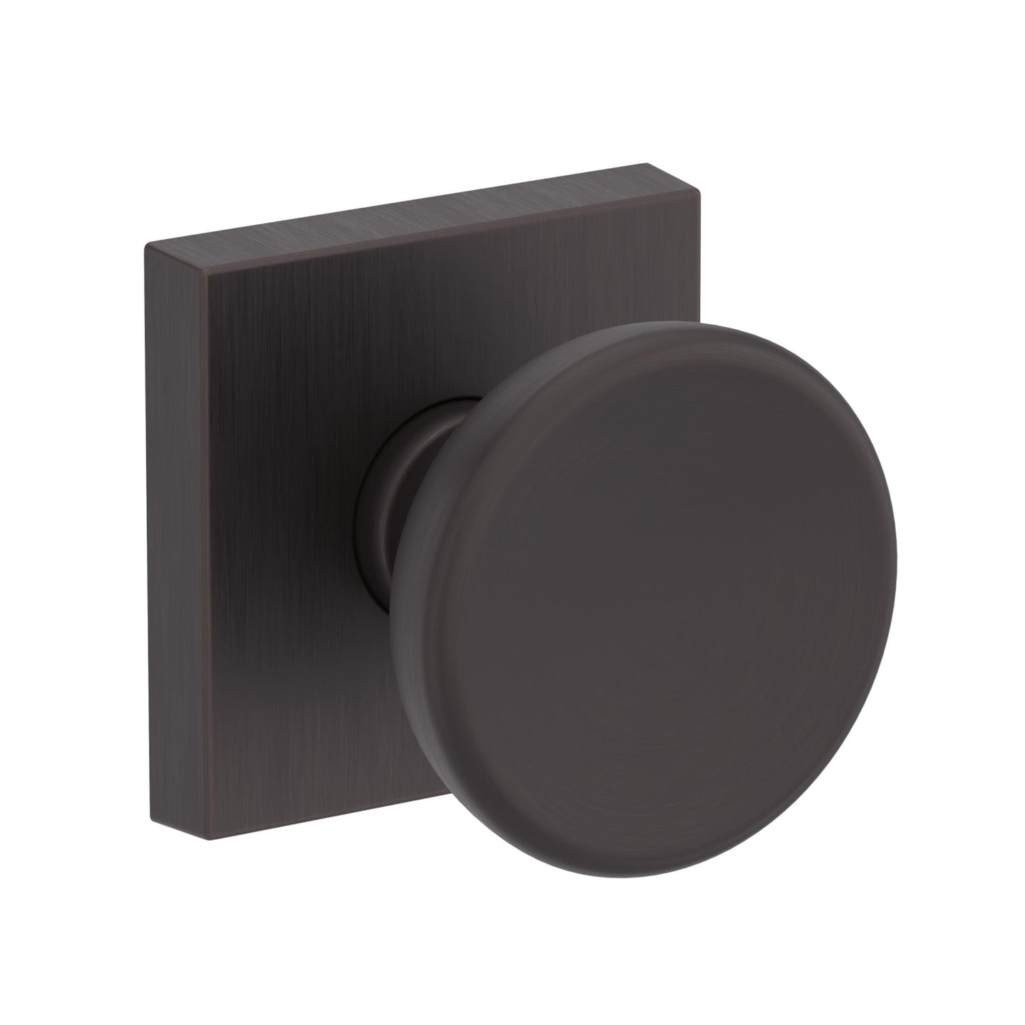 Baldwin Reserve Solvang Knob, Contemporary Square Rose, Venetian Bronze