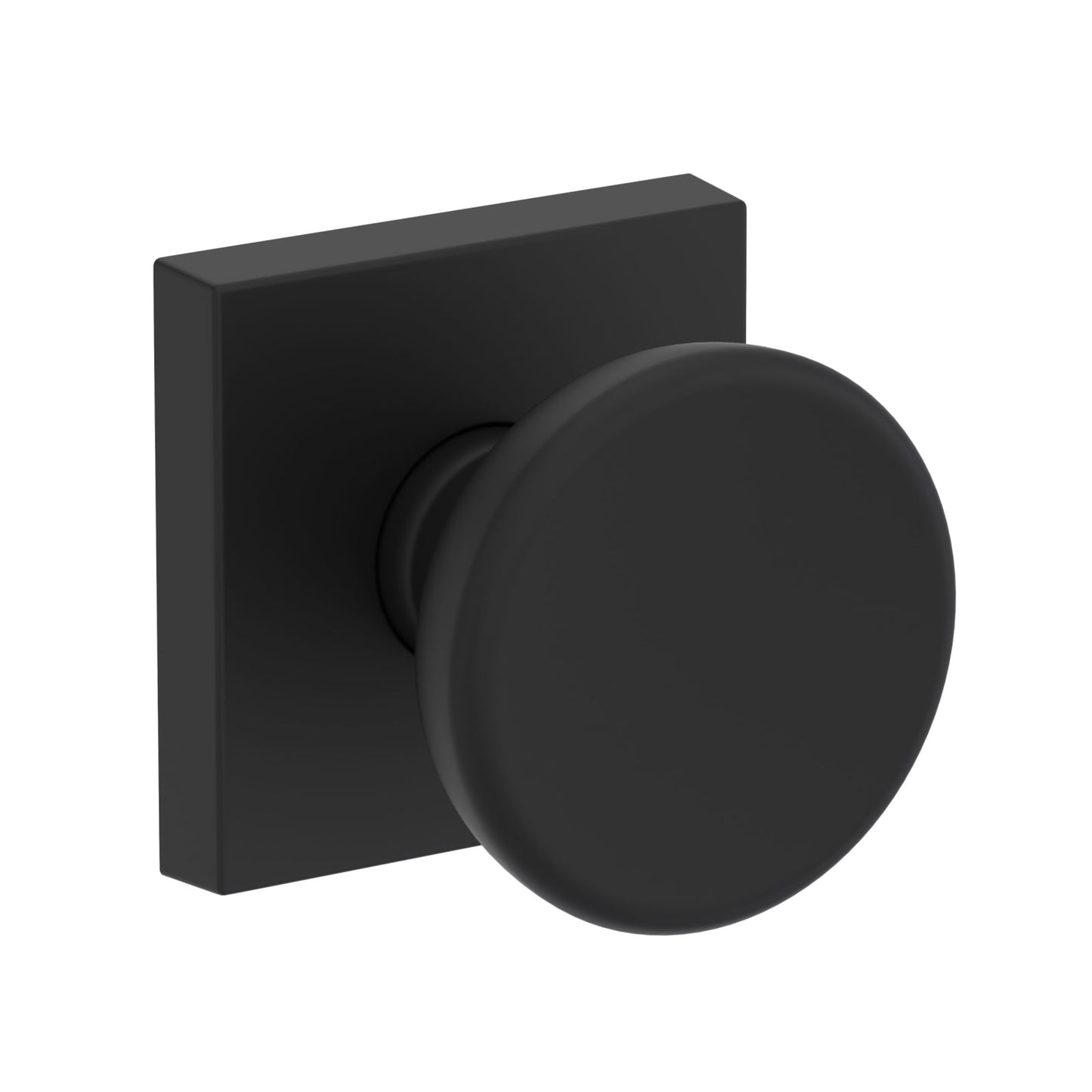 Baldwin Reserve Solvang Knob, Contemporary Square Rose, Satin Black