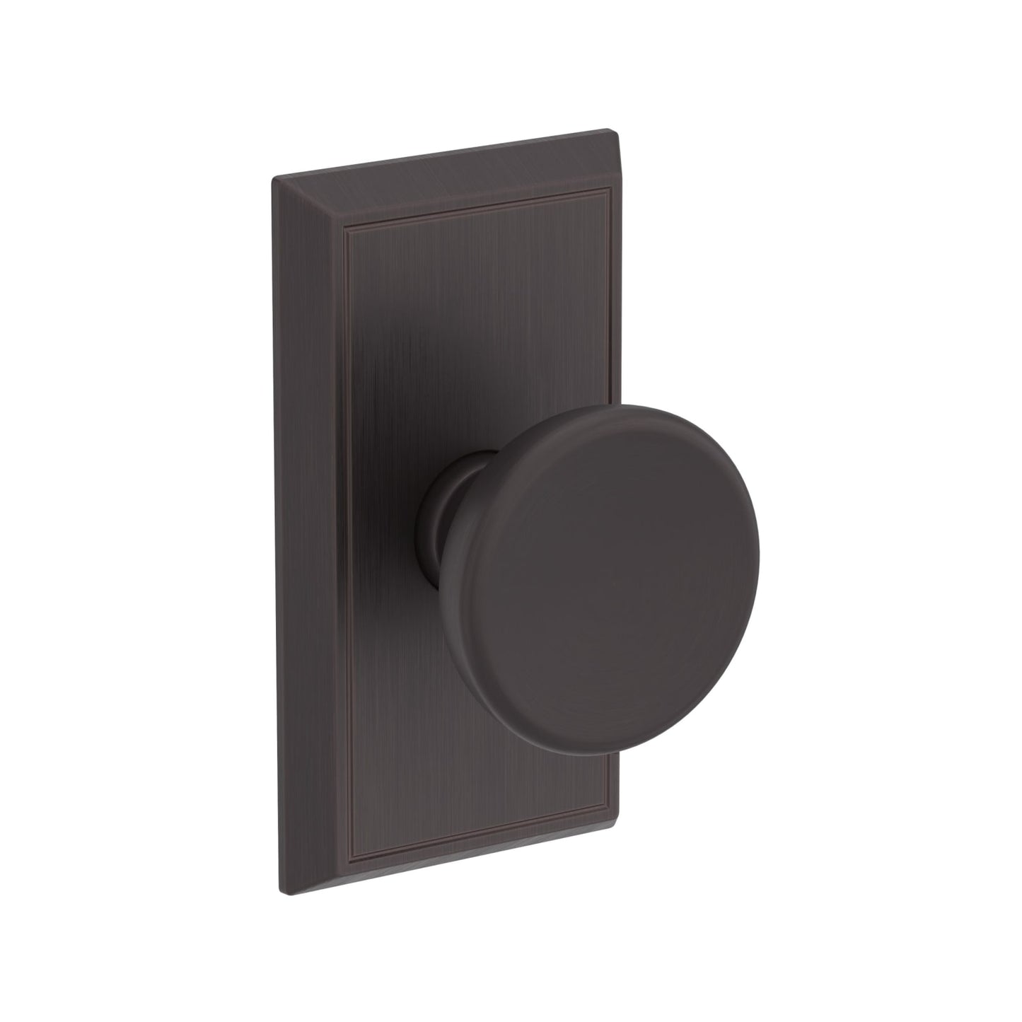 Baldwin Reserve Solvang Knob, Chamfered 5" Rose, Venetian Bronze