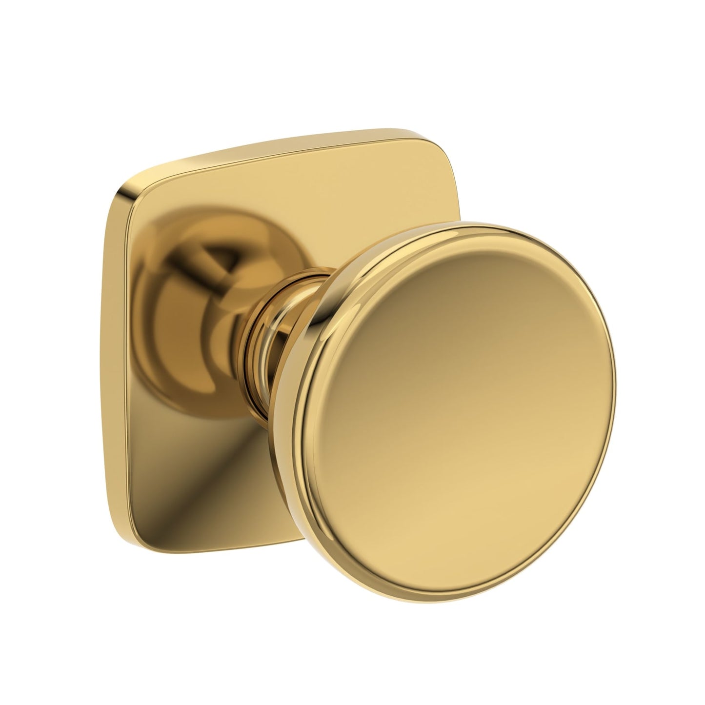 Baldwin Reserve Solvang Knob, Soft Square Rose, Lifetime (PVD) Polished Brass