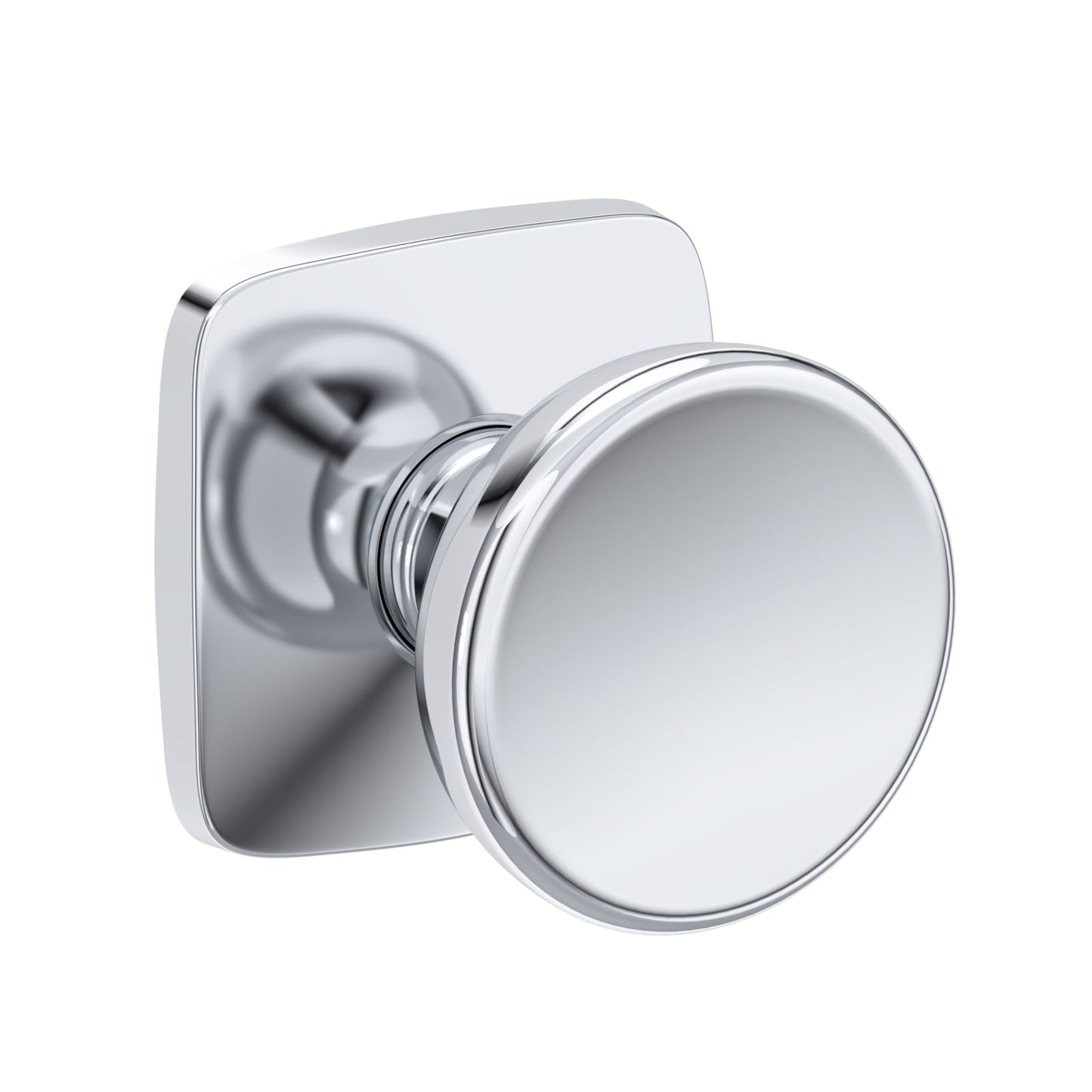 Baldwin Reserve Solvang Knob, Soft Square Rose, Polished Chrome