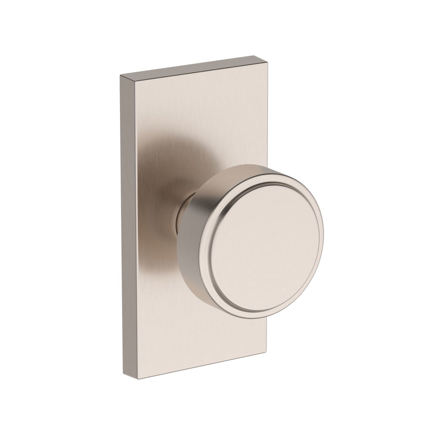 Baldwin Reserve Vashon Knob, Contemporary 5" Rose, Satin Nickel