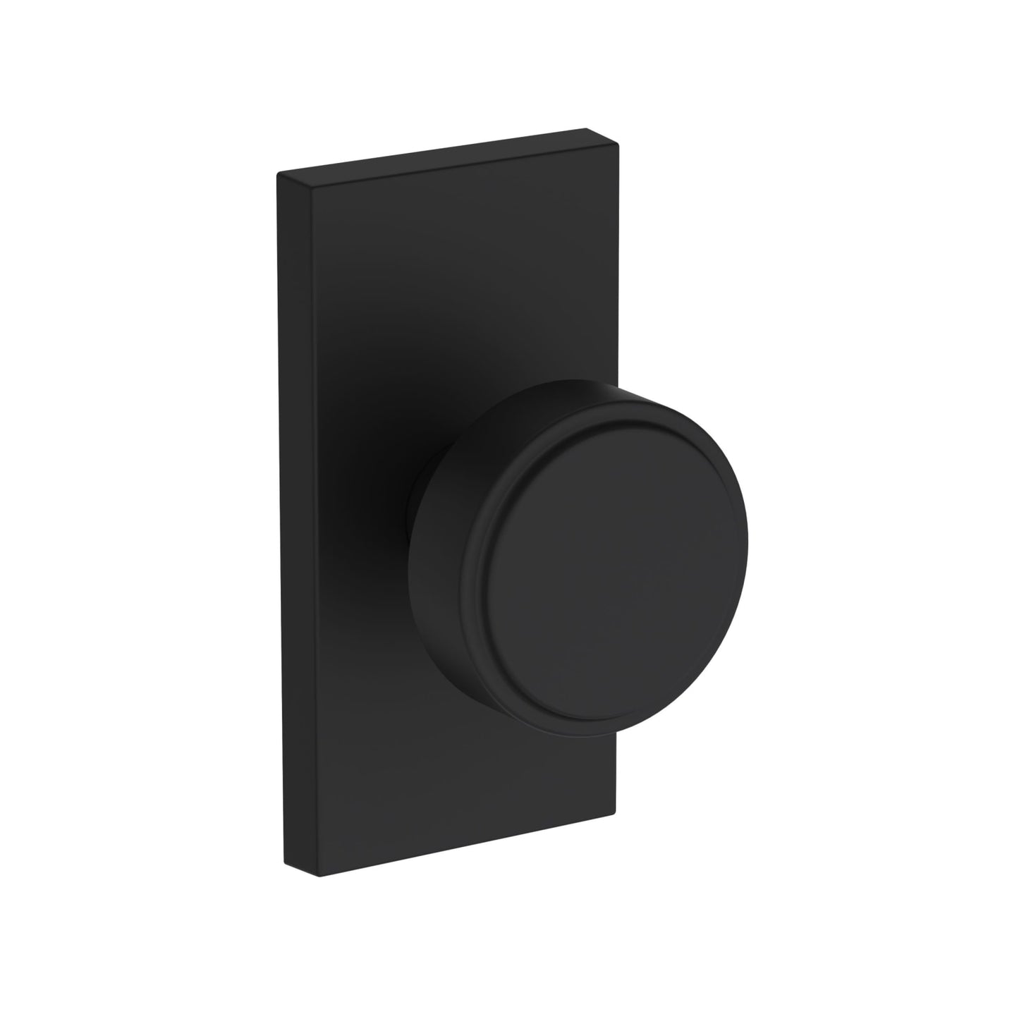 Baldwin Reserve Vashon Knob, Contemporary 5" Rose, Satin Black