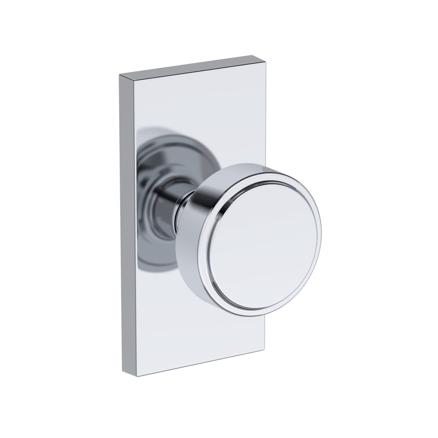 Baldwin Reserve Vashon Knob, Contemporary 5" Rose, Polished Chrome