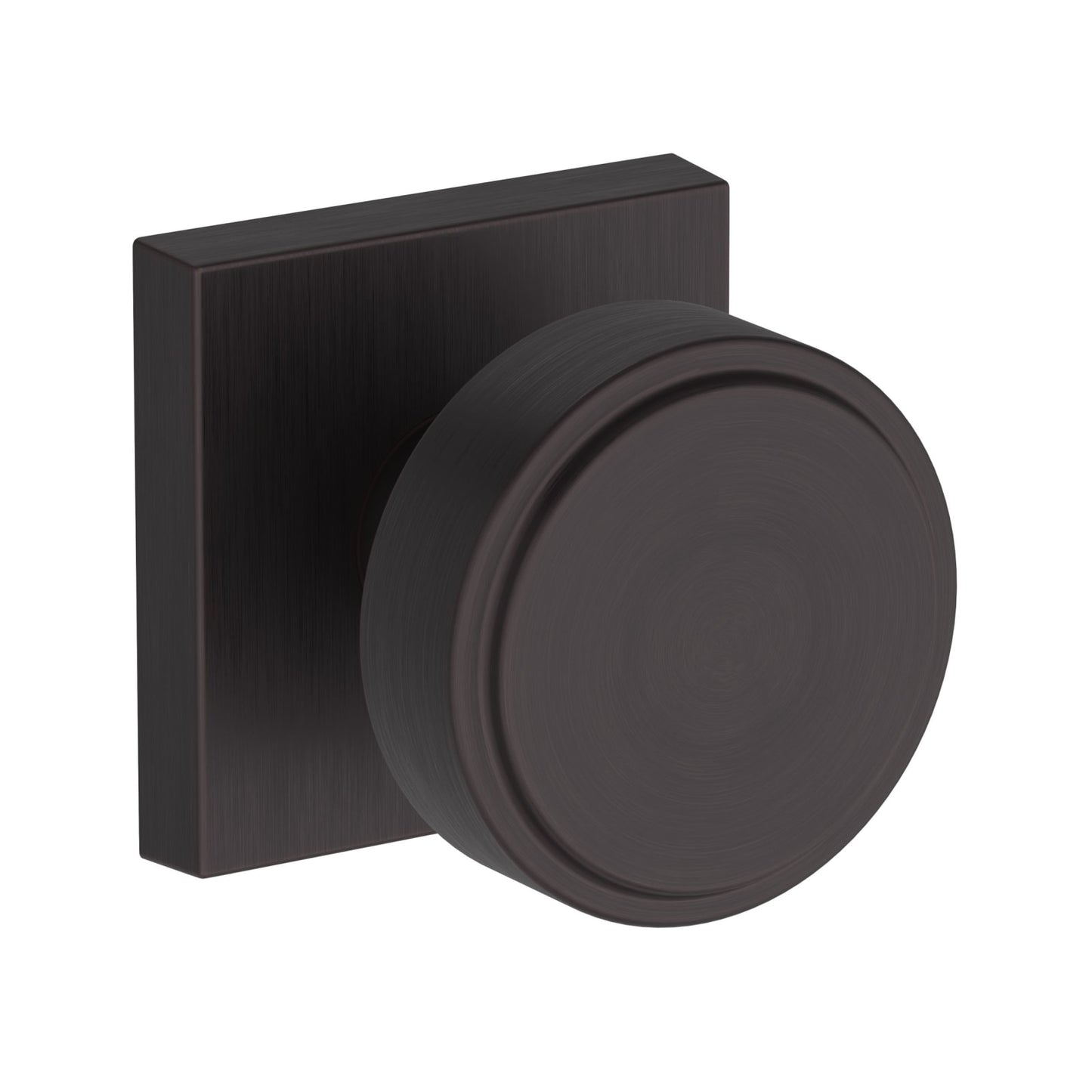 Baldwin Reserve Vashon Knob, Contemporary Square Rose, Venetian Bronze