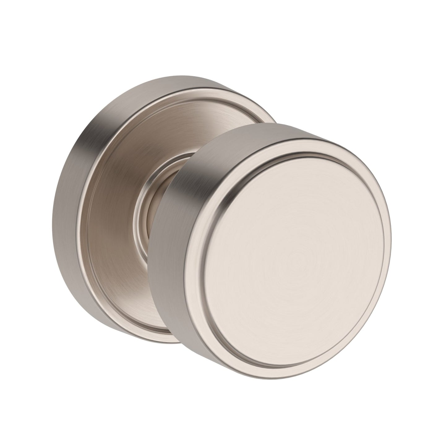 Baldwin Reserve Vashon Knob, Recessed Round Rose, Satin Nickel