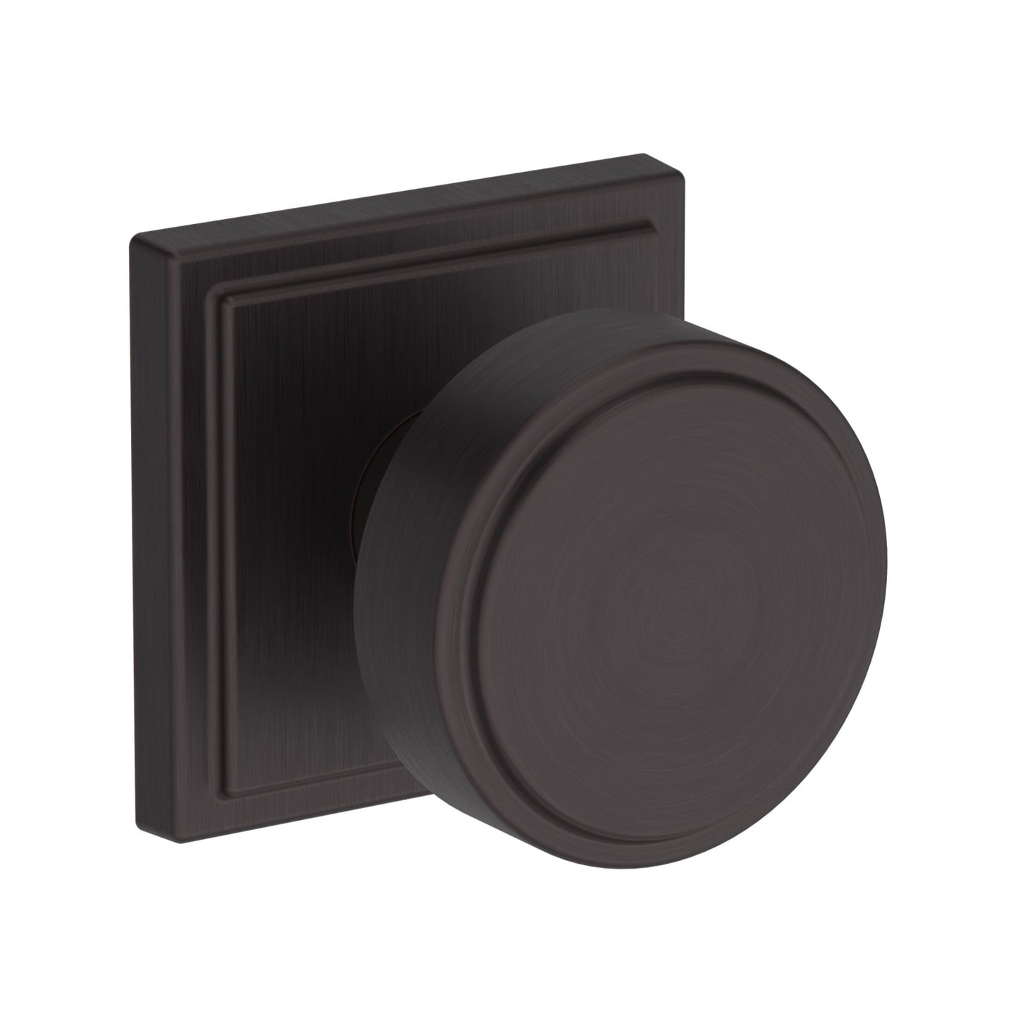 Baldwin Reserve Vashon Knob, Stepped Square Rose, Venetian Bronze